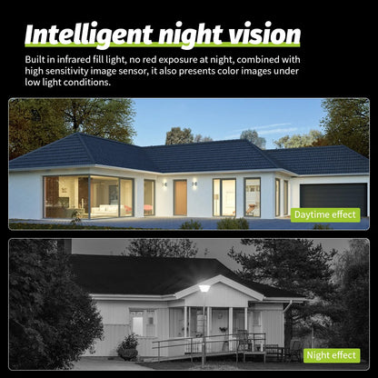 Cámara inalámbrica Neye 4K/8MP WiFi 1080P con doble lente y pantalla dual para exteriores, cámara IP para el hogar, cámara de seguridad CCTV con doble lente