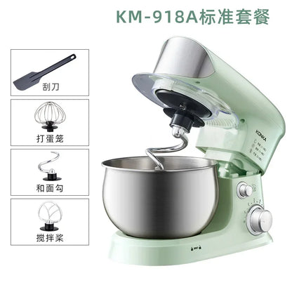 Máquina de crema KONKA de 220 V, silenciosa, para uso doméstico, pequeña batidora de chef comercial, amasadora y mezcladora de masa