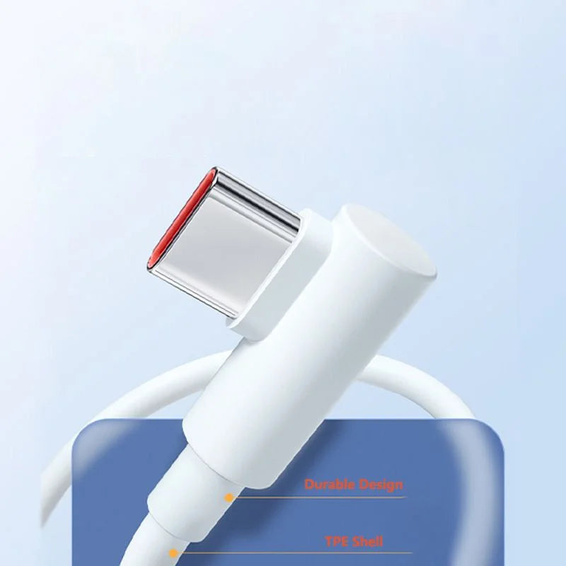 Cargador USB superrápido original Xiaomi de 120 W y 6 A para Mi 12, 11, POCO X5, X4 Pro, Redmi Note 8, 9, 10 y 11, cable de carga tipo C de 90 grados.