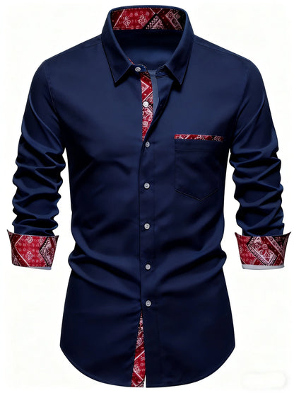 10 colors men's long sleeves, business trip, simple and stylish design, regular shirt, XS-6XL size, fast delivery