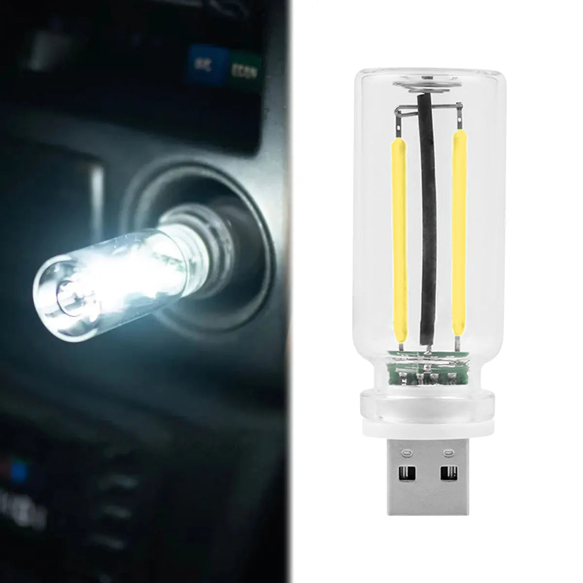 Luz nocturna USB con atenuación táctil, bombilla LED incandescente de filamento, iluminación interior de coche, lámpara de ambiente para sala de fiestas y coche.