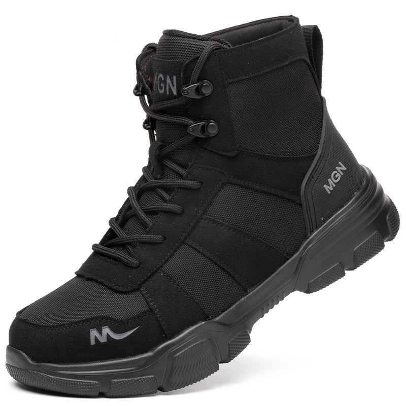 Botas de trabajo, zapatos de seguridad indestructibles, zapatos con punta de acero para hombre, zapatillas antipinchazos, zapatos de trabajo antideslizantes para mujer, botas tácticas para hombre