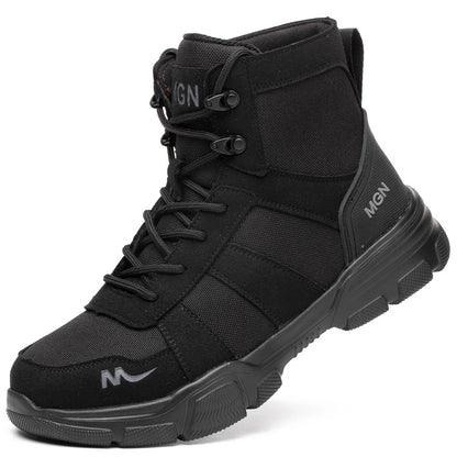 Botas de trabajo, zapatos de seguridad indestructibles, zapatos con punta de acero para hombre, zapatillas antipinchazos, zapatos de trabajo antideslizantes para mujer, botas tácticas para hombre