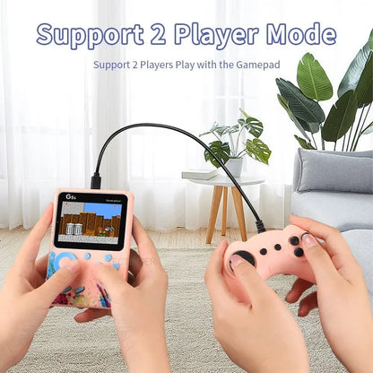 Nueva consola de videojuegos G5S de 2,4 pulgadas, miniconsola portátil retro con 500 juegos integrados, salida AV y compatible con 2 jugadores.