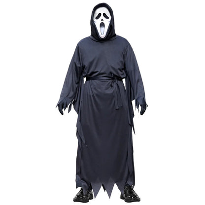 Kids Adult Horror Scary Costume Boys Girls Death Ghostface Dress Halloween Costume Children Ghost Robe Mask Costume
