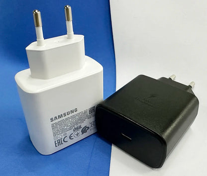Cargador adaptador de corriente Samsung Ep-TA845 de 45 W, supercargador USB tipo C, carga rápida para Galaxy S25 Ultra, S24+, S23, A36, A56, M56, Tab S10+