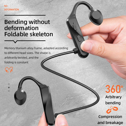Auriculares de conducción ósea K69 con Bluetooth, auriculares deportivos de alta fidelidad con gancho para la oreja, inalámbricos y micrófono, resistentes al agua.