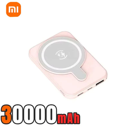 Cargador de batería externo portátil Xiaomi de 500.000 mAh con carga rápida inalámbrica y magnética para iPhone, Huawei y Samsung.