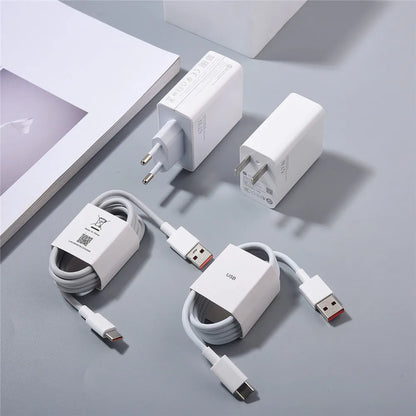 Cargador original Xiaomi de 67 W, adaptador de carga rápida Turbo EU/US, cable USB-C de 6 A para Xiaomi 12, 11, POCO X5, X4 Pro, Redmi Note 9 y 10 Pro.