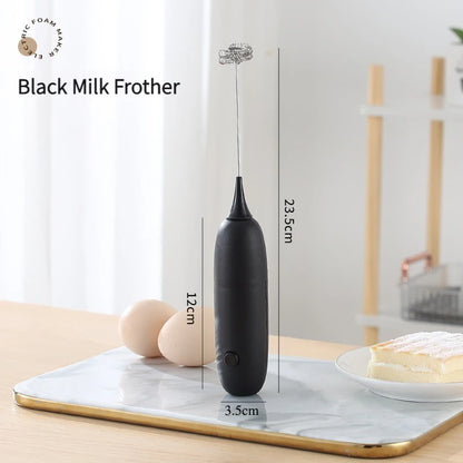 Batidor de huevos portátil con batería, mezclador automático de espuma para café y leche, herramientas de cocina
