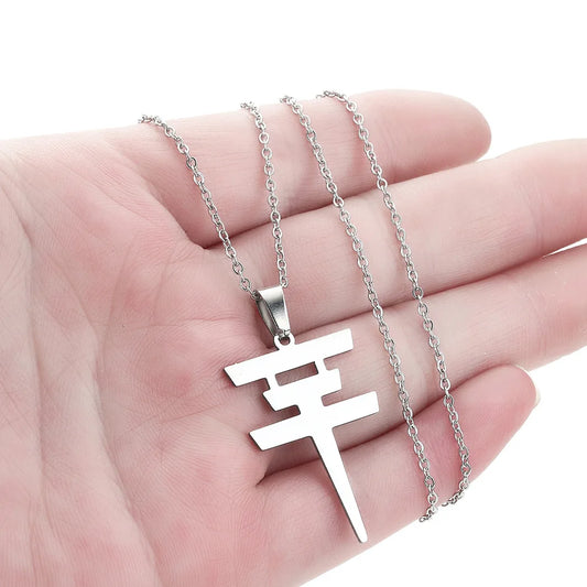 Collar con colgante de Tokio Hotel para hombre y mujer, collar Kpop, gargantilla de acero inoxidable, joyería de moda coreana