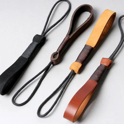Llavero de coche para hombre, sencillo, de piel de vaca, con mosquetón, gancho de escalada, llavero, anillos, regalo, llavero interior de coche, bolsa.