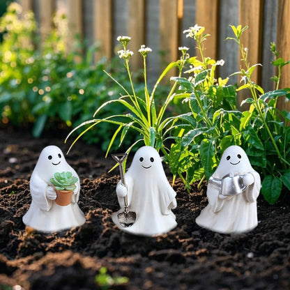 Adorno de ambiente para patio al aire libre, hogar, lindo mini conjunto creativo de resina, bonsái de jardín de Halloween, micro paisaje, decoración de escena