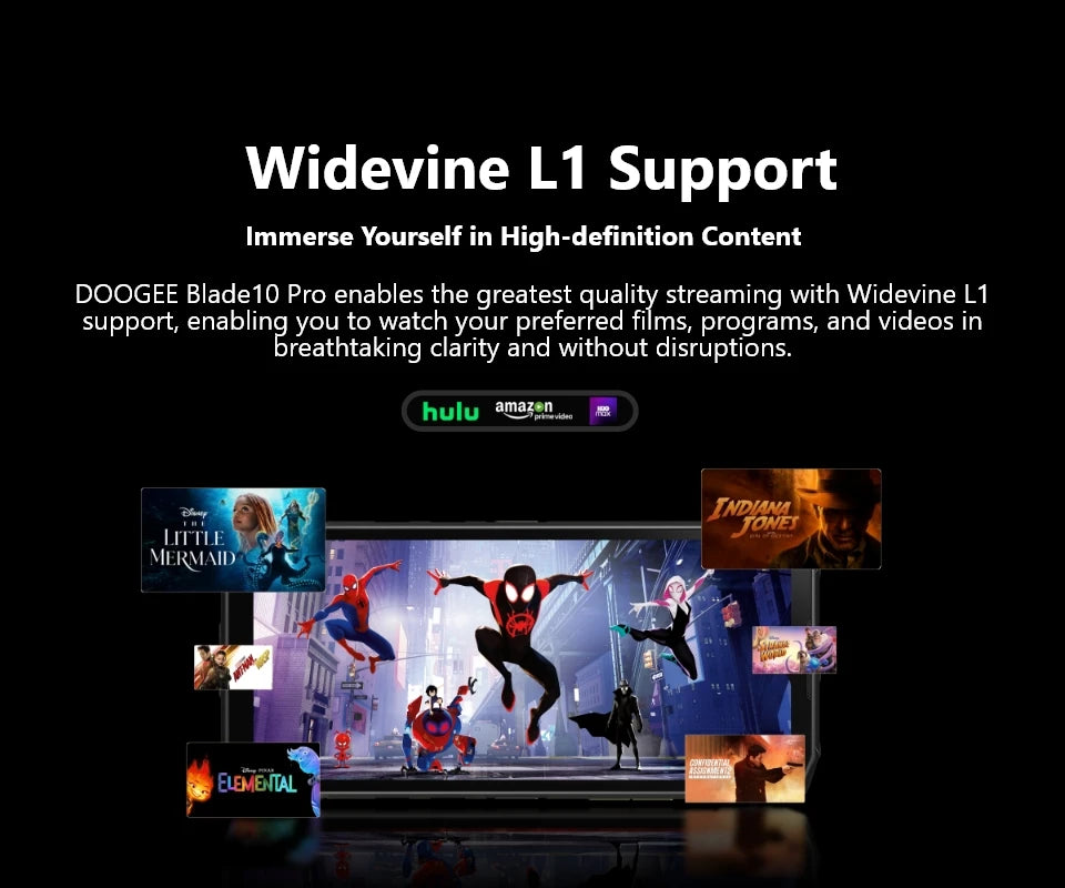 DOOGEE Blade 10 Pro (2024), teléfono móvil resistente con Android 14, 16 GB de almacenamiento + 256 GB (2 TB), pantalla HD+ de 6,56 pulgadas, batería de 5150 mAh.