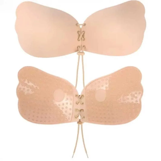 Sujetador invisible con parche de pecho fruncido y cuerda de tracción, con parche antisalpicaduras para vestido de novia, ropa interior