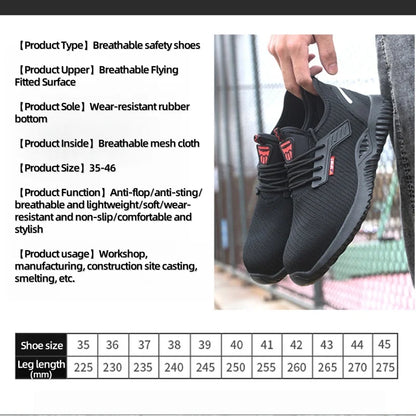 Calzado de protección para hombre, zapatos con puntera de acero, calzado de seguridad, calzado táctico para hombre, zapatillas de moda para hombre y profesionales de la seguridad laboral.