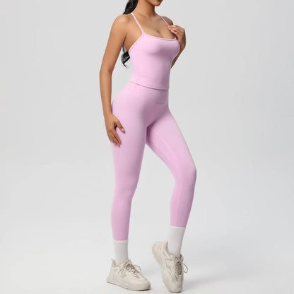 Conjunto de Ropa de Yoga para Mujer, Traje Deportivo, Ropa de Entrenamiento, Chaleco Deportivo sin Mangas, Conjunto de Gimnasio, Mono de Entrenamiento, Ropa Interior Deportiva, Ropa Deportiva