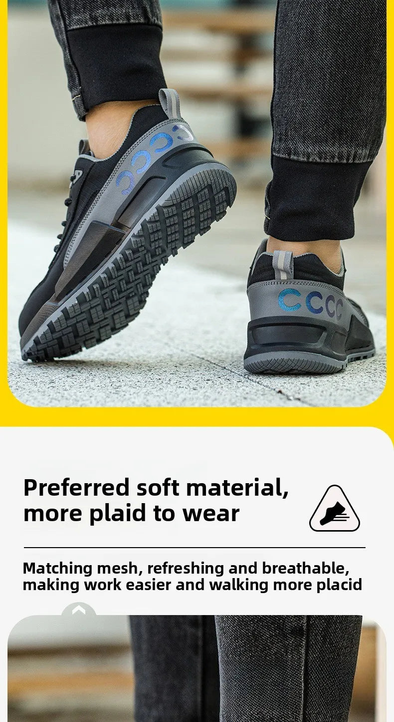 Calzado de protección laboral para hombre, anti-aplastamiento, anti-perforación, aislante 10KV, resistente al desgaste, calzado eléctrico de seguridad.