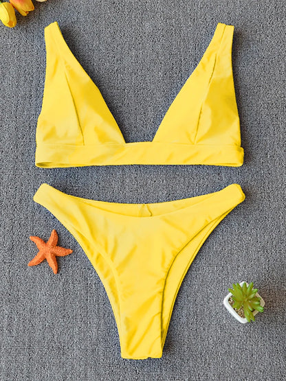 Bikini 2025 Micro Traje de Baño Sexy para Mujer, Traje de Baño Push Up, Conjunto de Bikini de Dos Piezas, Bañador Sólido, Traje de Baño para Mujer.