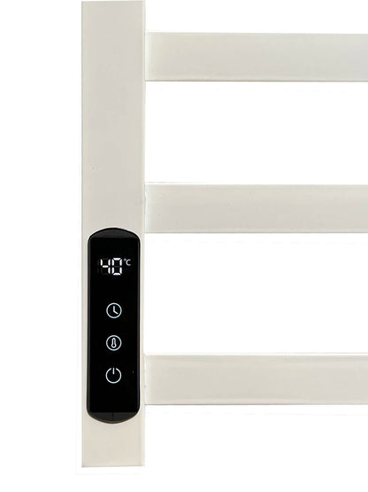 Termostato digital con pantalla, temporizador y sensor para tuberías de acero en el baño. Calentador eléctrico de toallas.