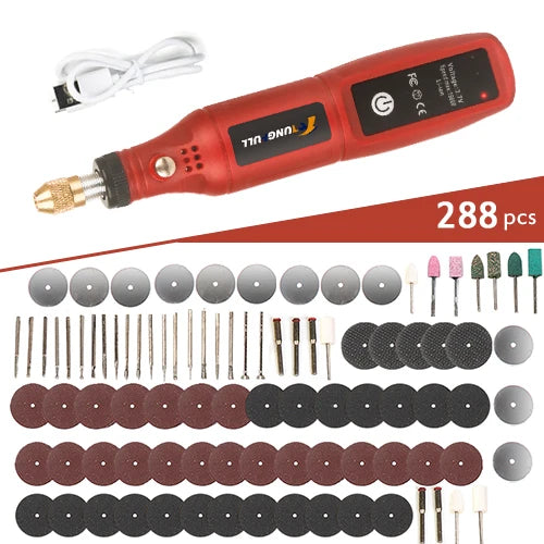 Herramienta rotativa eléctrica, pluma de grabado, carpintería, taladro eléctrico inalámbrico, pulidora de uñas, joyería pequeña, máquina de preparación de jade