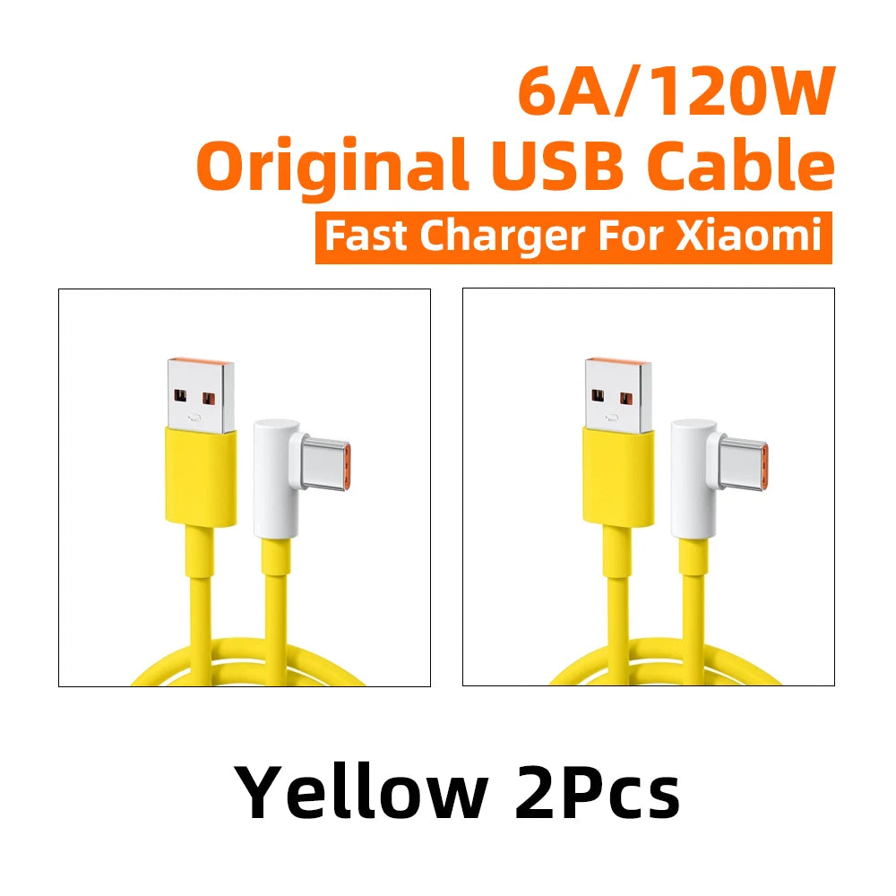 Cable de carga superrápida original de 120 W para Xiaomi Mi 13, 12, 11 Pro, Ultra USB C, Redmi Note 12 Turbo, 11, 10 Pro, Poco X5 Pro