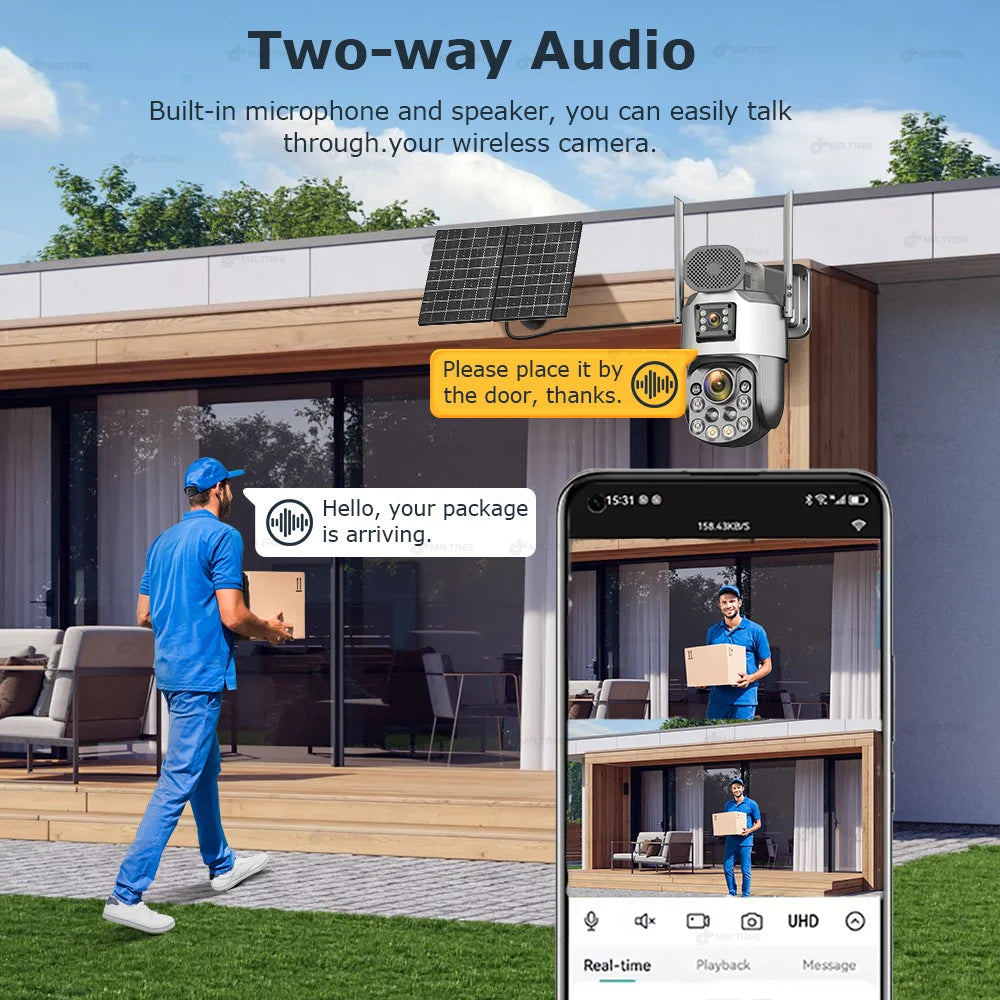 Cámara de vigilancia solar exterior iCsee 4G de 25 W, resolución 4K, zoom óptico 60X, seguimiento automático, batería de 31200 mAh, grabación continua 24/7, cámara IP de seguridad PTZ.