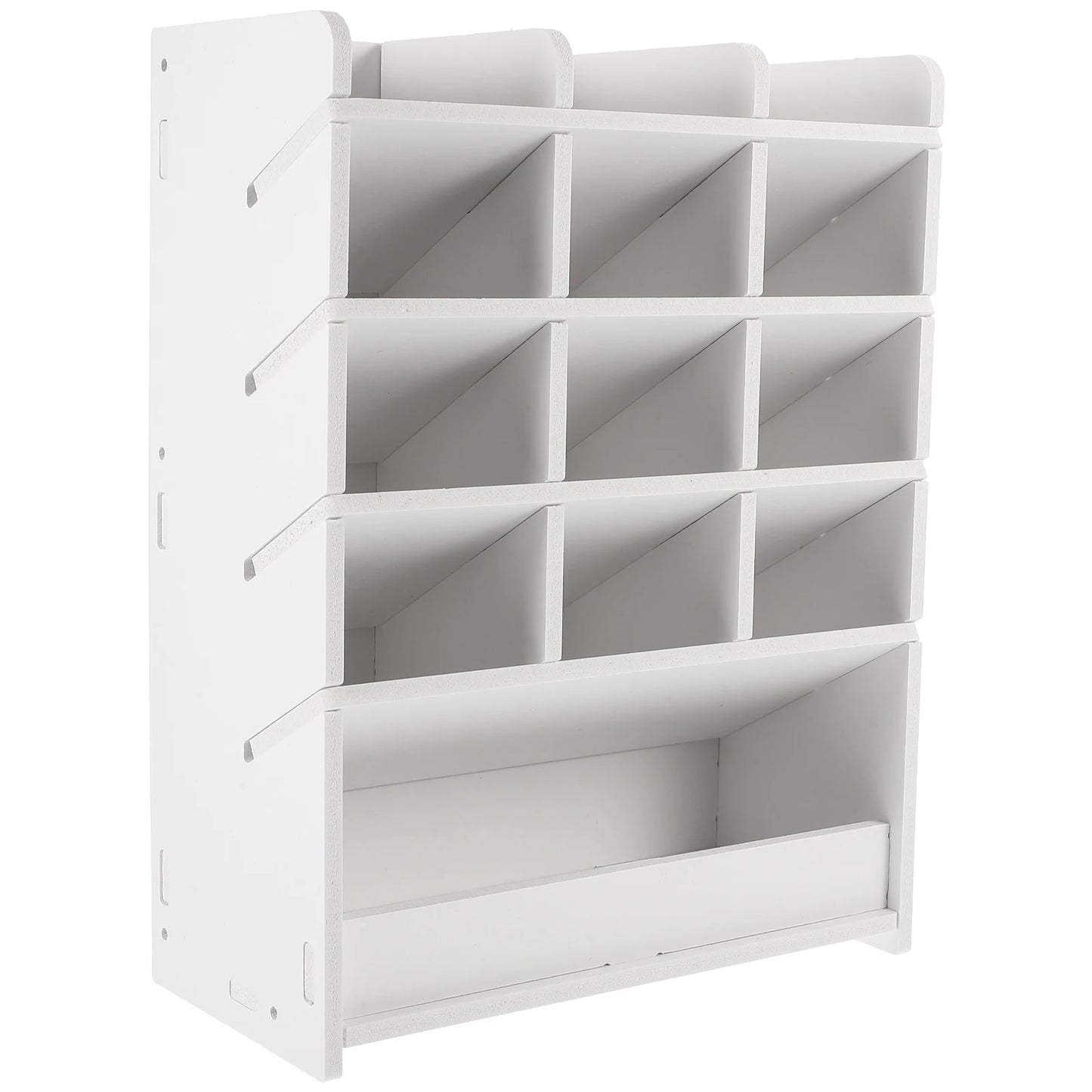 Caja de almacenamiento de escritorio, organizador de papelería de madera para oficina, escuela, oficina, soporte para bolígrafos, sala de estar, mesa de centro, organizador de control remoto