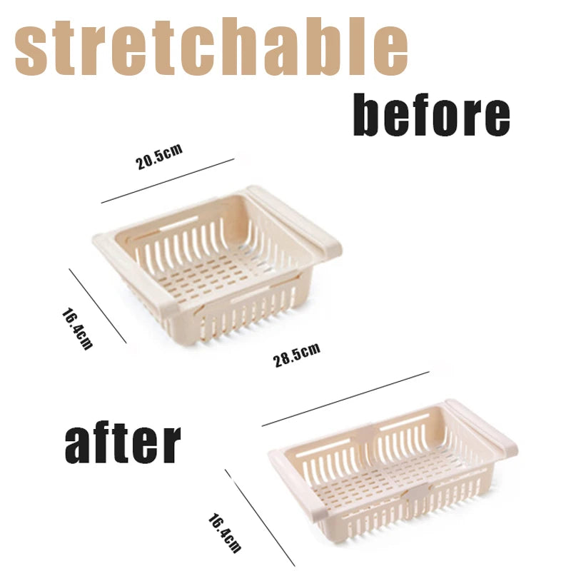 Organizador de refrigerador, caja de almacenamiento, creativo, multifuncional, cajón para refrigerador, para frutas, huevos, alimentos, contenedor de almacenamiento de plástico, estante