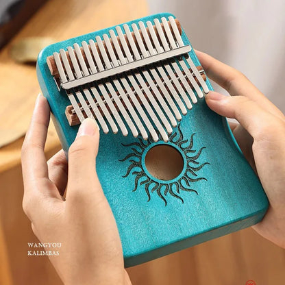 Hluru - Kalimba de arce de 21 teclas, piano de pulgar de 17 teclas, piano de dedo portátil para principiantes, regalo Mbira para niños y adultos