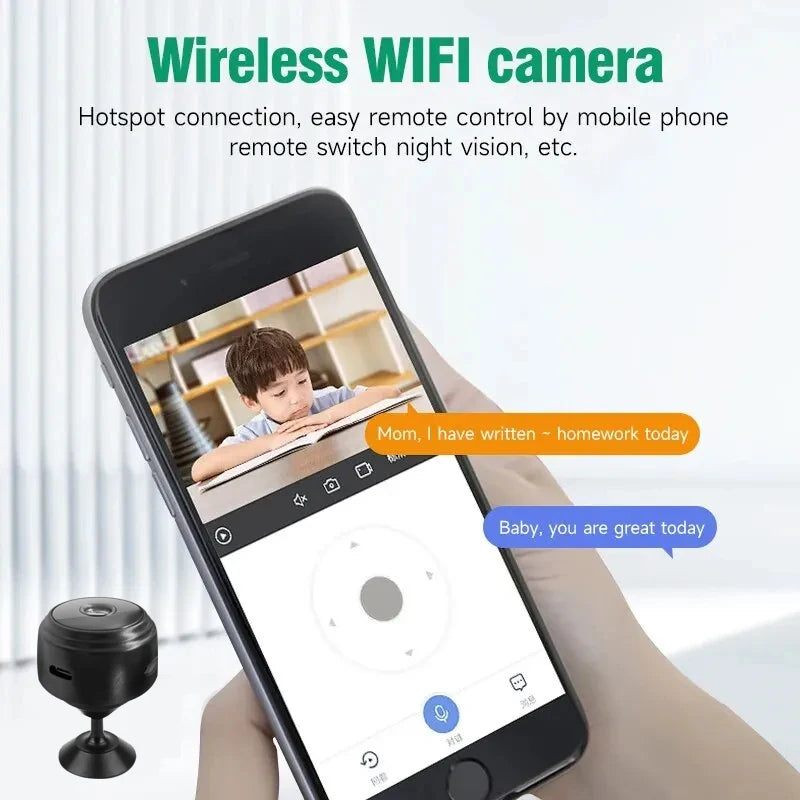 Monitor inteligente A9 HD Wifi, cámaras de vigilancia, videocámara con sensor, video web, seguridad para el hogar, seguridad inalámbrica