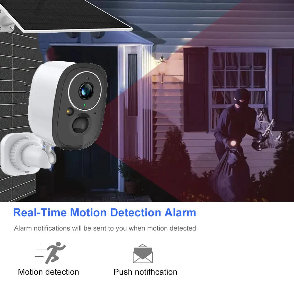 Cámara de seguridad exterior inalámbrica Tuya de 5 MP con WiFi y energía solar, batería de bajo consumo, sensor PIR de presencia, cámara IP de vigilancia a color para visión nocturna