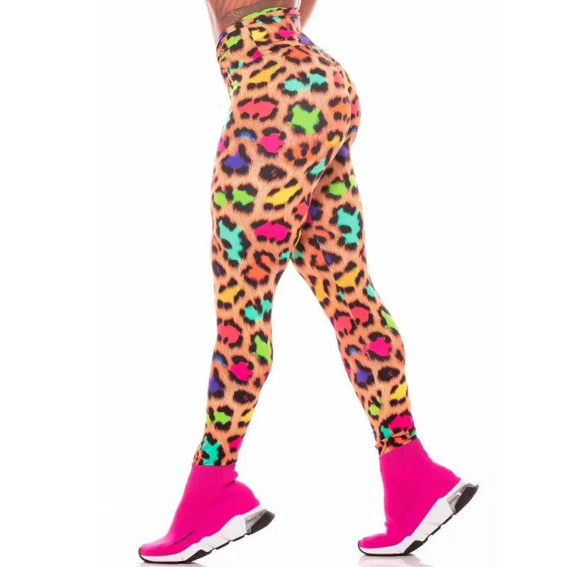 Pantalones de mujer con estampado 3D de rayas de leopardo, leggings deportivos push up para correr, pantalones ajustados, pantalones casuales para mujer, leggings de fitness para mujer