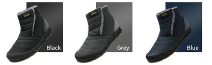 Nuevas botas de nieve de invierno para hombre, botas de terciopelo para exteriores para mujer, zapatos cálidos para caminar, zapatos de esquí impermeables, botas altas de algodón, zapatos de algodón grueso