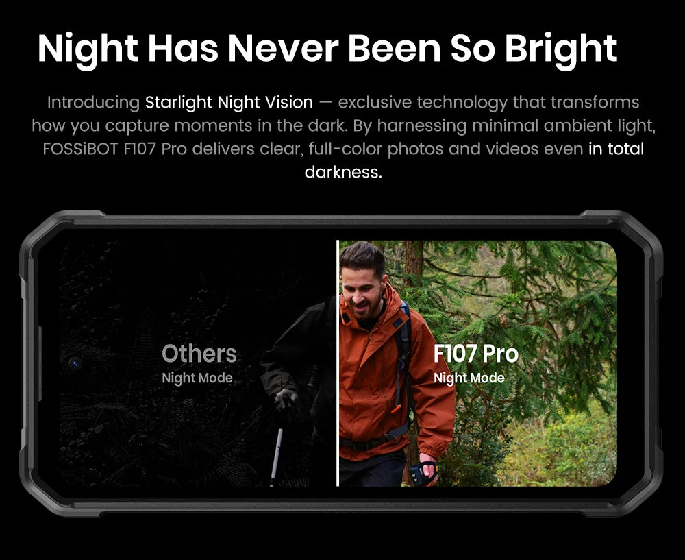 Teléfono móvil resistente Fossibot F107 Pro, 30 (12+18) GB + 512 GB, Android 15, batería de 28000 mAh, carga rápida de 66 W, cámara de 200 MP + 32 MP, 5G, NFC/GPS, doble linterna brillante.