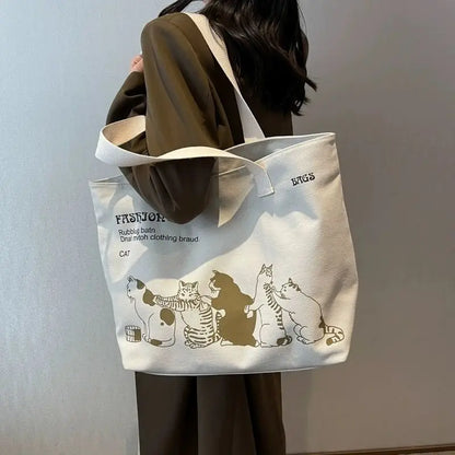 Bolso de lona para mujer, moderno, espacioso y duradero, con cierre de cremallera y diseño clásico, perfecto para el trabajo.