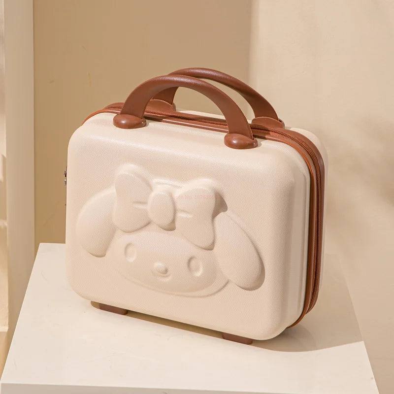 Maleta original de Hello Kitty con dibujos animados, estuche de viaje para cosméticos, gran capacidad, multifuncional, sencilla, con cerradura, bonitos regalos hechos a mano.