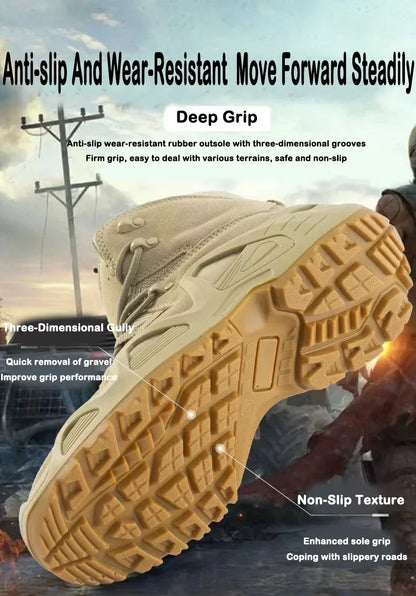 Botas tácticas de combate para hombre, impermeables, para senderismo, trabajo y escalada. Botas tácticas militares de intervención y seguridad.