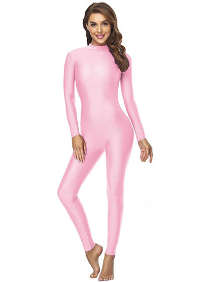 Mono de cuello alto unisex, leotardo de cuerpo entero, mono de yoga de manga larga para mujer, mono de gato, ropa deportiva diaria, trajes de cosplay