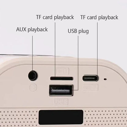 Máquina de karaoke con altavoz Bluetooth portátil y 2 micrófonos inalámbricos, altavoz de canto familiar de alta fidelidad, regalo para niños, caja de sonido