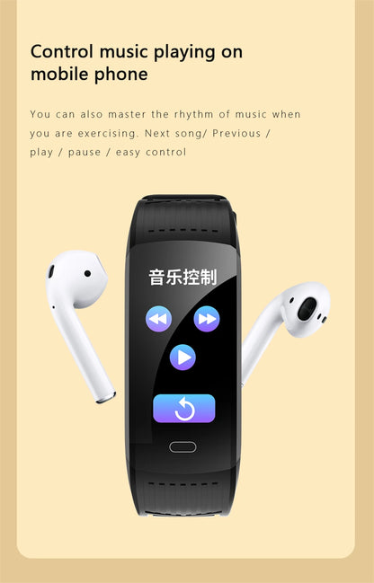 FOXBOX 2025 - Pulsera inteligente para hombre y mujer, resistente al agua, compatible con todos los smartphones, compatible con fitness y deportes, ideal para parejas, LIGE