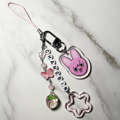 Niños callejeros, accesorios móviles con llavero de inspiración - Kpop, bolso creativo lindo y2k, amigos encantadores, regalos para fanáticos, fibra acrílica