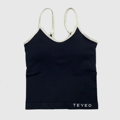 TEVEO - Pantalones cortos deportivos de yoga para mujer, pantalones deportivos elásticos para fitness y ciclismo, conjunto de sujetador de yoga corto Ignite Sculpt Scrunch, leggings
