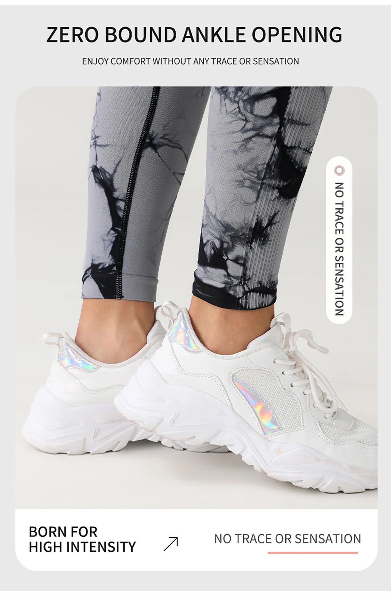 Pantalones de yoga con efecto tie-dye degradado, sin costuras, para mujer, para correr y hacer deporte, cintura alta y levantamiento de cadera, ropa de fitness elástica ajustada.