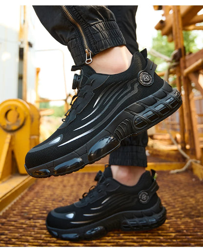 Work Safety Shoes Men Women Steel Toe Sneakers Air Cushion Indestructible Security Protection Safety Boots Size 47 48 Footwear