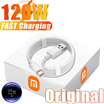 Cable USB tipo C original para Xiaomi de 120 W y 6 A, carga rápida turbo para Mi 15, 14, 13 Ultra Pro, Redmi Note 14, K80, Poco X6