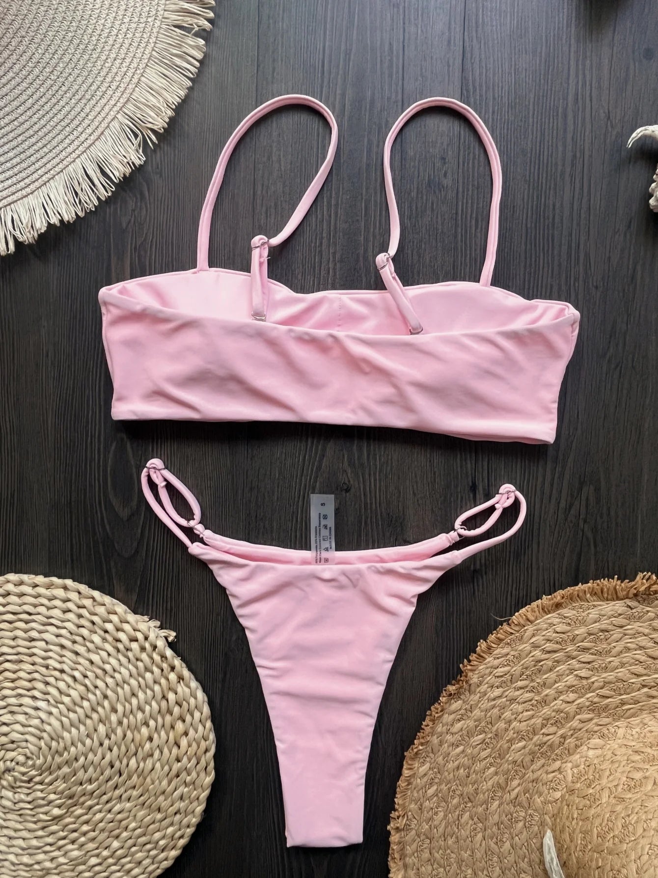 Bikini de diamantes 2025, bañador sexy para mujer, bikini bandeau con efecto push up, bañador femenino brillante, traje de baño floral, ropa de playa