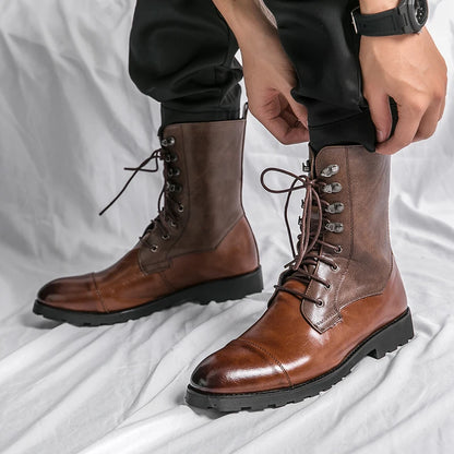 Botas de hombre estilo americano 2024 Marca de moda Botines cómodos para hombre