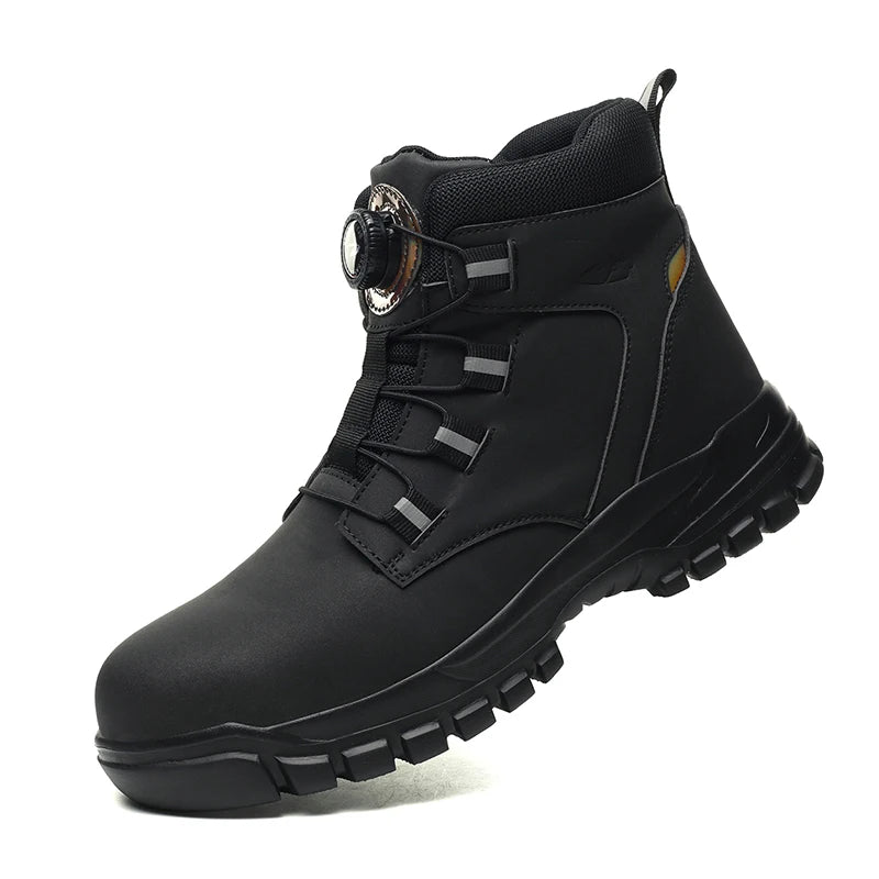 Zapatos con puntera de acero para hombre y mujer, zapatillas ligeras con puntera de acero antiaplastamiento, botas de trabajo indestructibles, calzado de seguridad para la construcción.