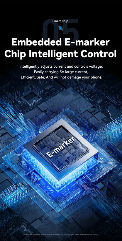 Cable de carga rápida USB-C a C Essager PD de 100 W con succión magnética y antienrollamiento para iPhone 15, portátil y Samsung.